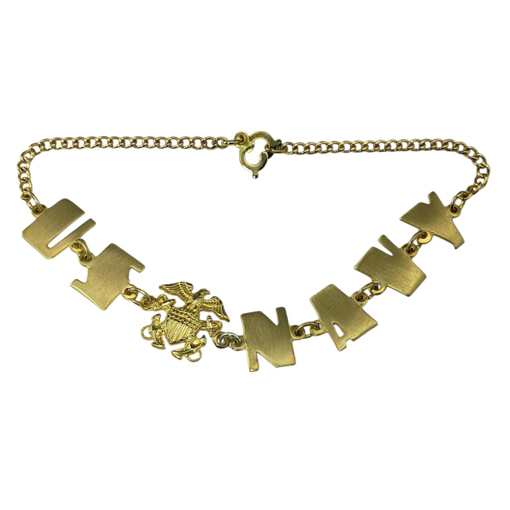 10 Karat Yellow Gold U.S. Navy Bracelet #22302